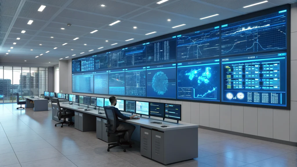 Cyber security operations center banner.